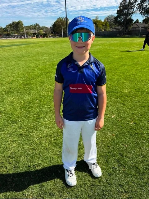 Dingley junior player in club uniform